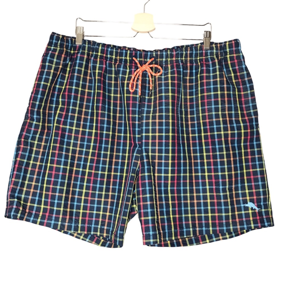 Tommy Bahama Swim Trunks Multicoloured Checks Mesh Lined Beach Summer Men's XXL